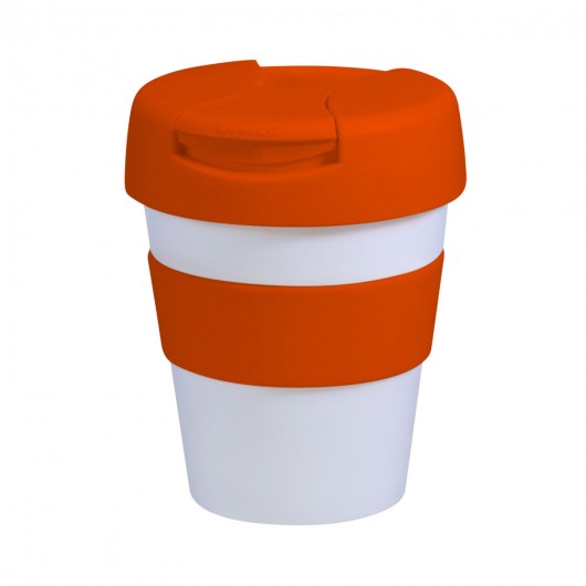 Flip Lid Plastic Karma Cups Orange